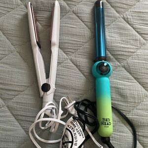 Bed Head Curling Iron and Conair Hair Straightener Bundle